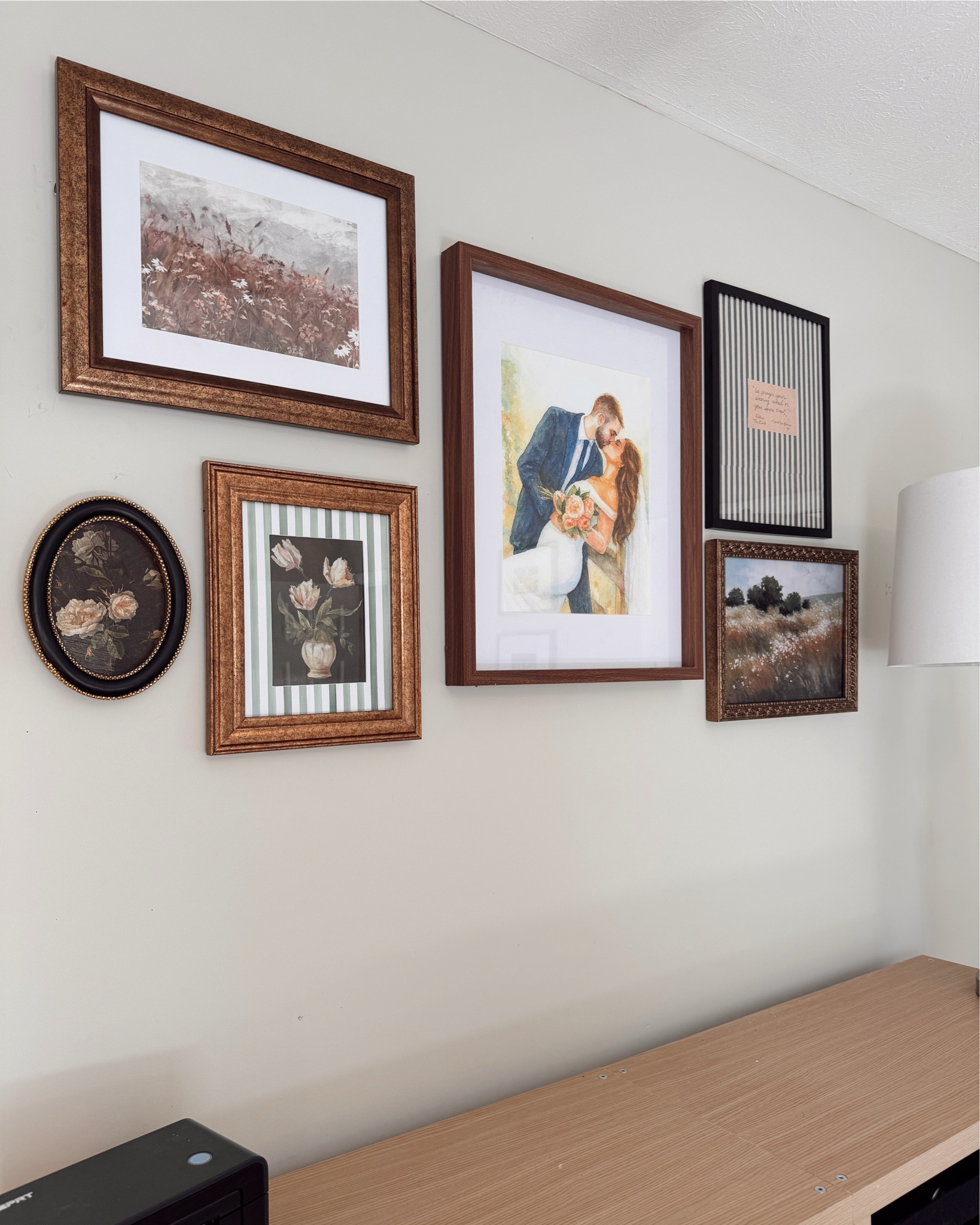 gallery wall in my office- wall art from WALMART and less than $10 a piece🙌🏼 

#LTKHome