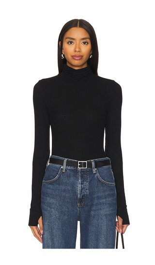 Michael Lauren Arlen Long Sleeve Fitted Turtle Neck Top in Black. Size S. Also in L, M, XL, XS. | Revolve Clothing (Global)