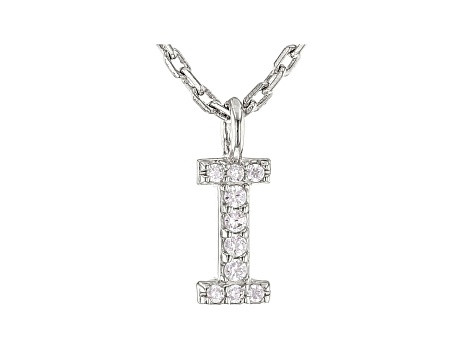 White Cubic Zirconia Rhodium Over Sterling Silver I Necklace 0.06ctw - BLV805I | JTV Jewelry