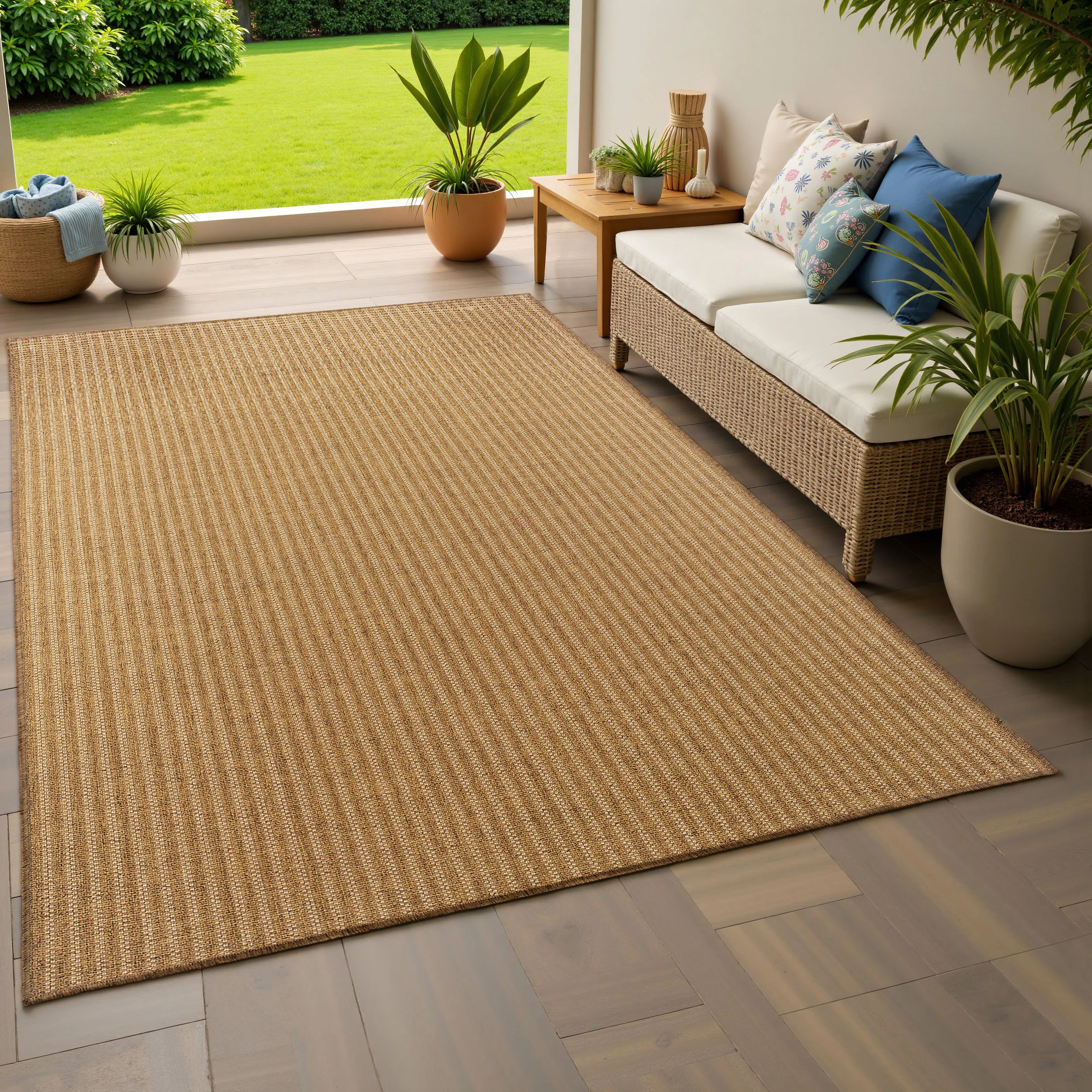 Threadbind South Hampton Brown/Light Brown Indoor/Outdoor Area Rug & Reviews - Wayfair Canada | Wayfair North America