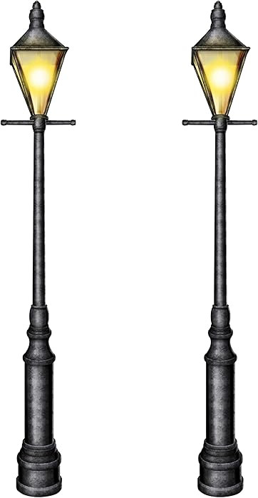 Beistle Lamppost Photo Props, 6' Tall, Set of 2 - Mardi Gras Street Light Wall Decorations, Cut O... | Amazon (US)