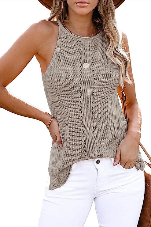 Yidarton Women's Knit Tank Tops Summer Tanks Loose Sleeveless Tops Camis Casual Sleeveless Shirts... | Amazon (US)
