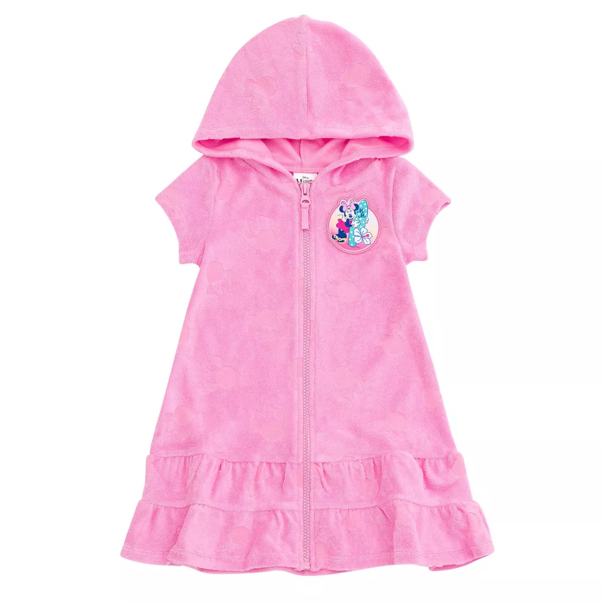 Disney Junior Girls Loop Terry Cloth Hooded Zip Up Swim Cover Up Little Kid to Big Kid | Target