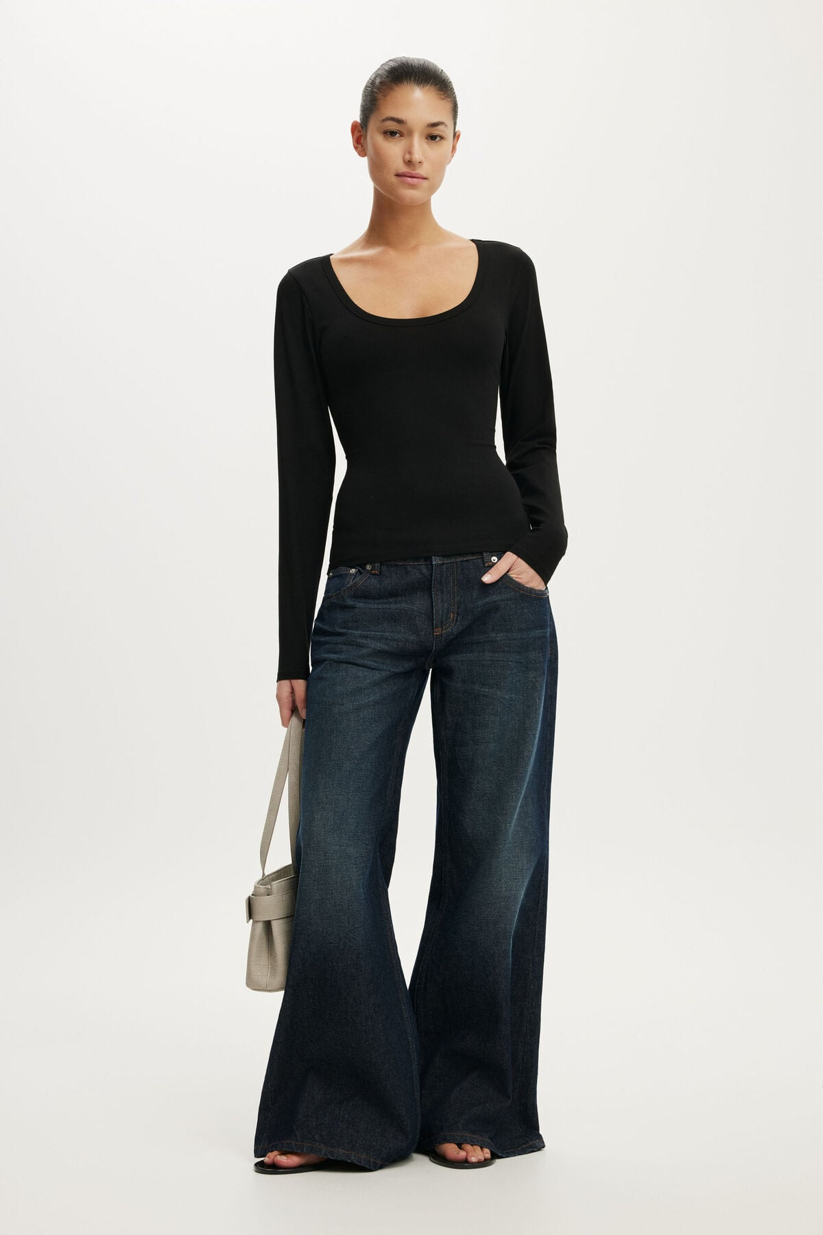 Everyday Smooth Scoop Neck Long Sleeve | Cotton On (US)