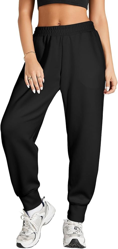 Aleumdr Women's High Waisted Sweatpants with Pockets Workout Running Jogger Pants Baggy Lounge Sw... | Amazon (US)
