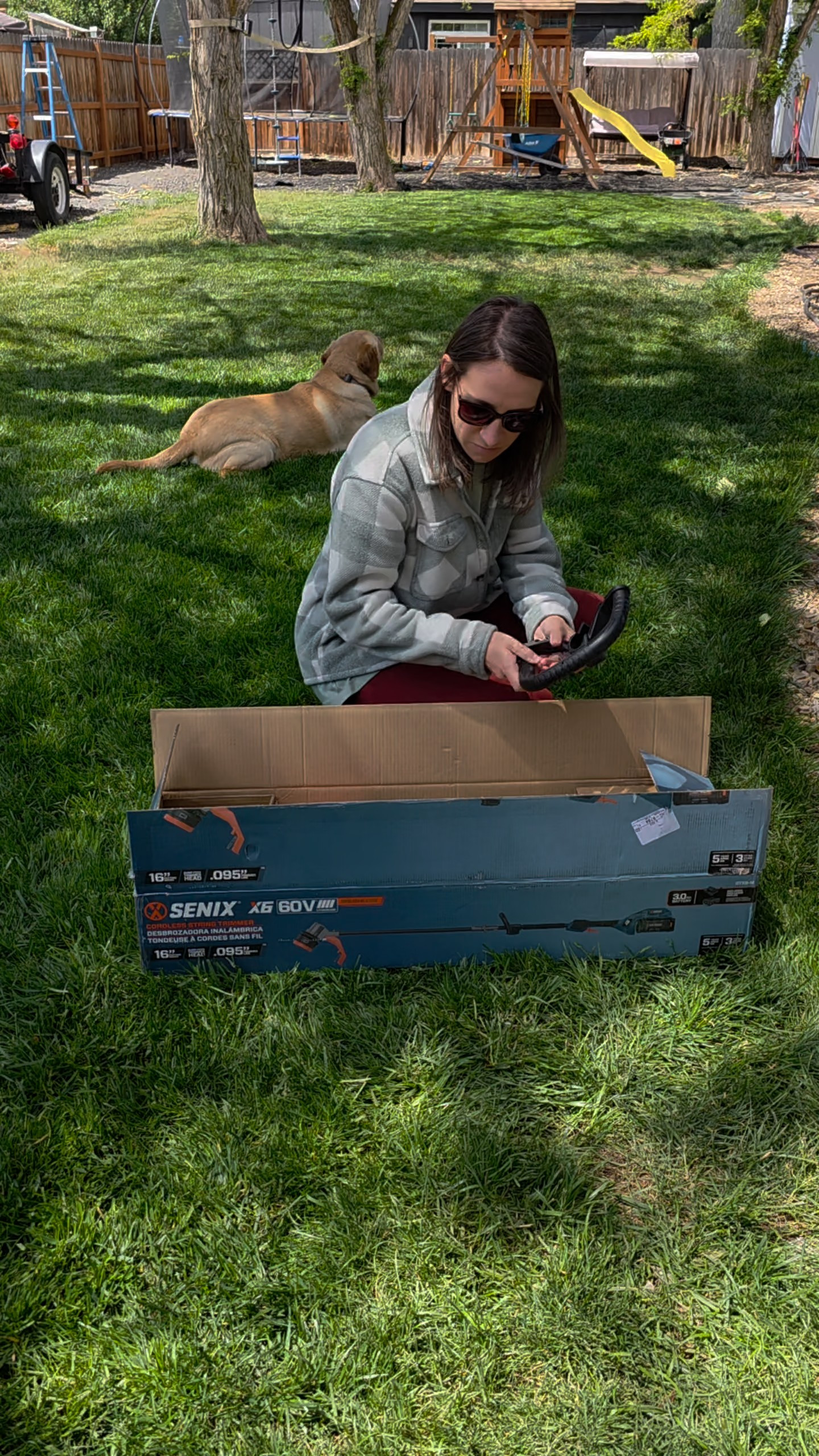 Unboxing our new SENIX 60-volt battery string trimmer! I can't believe it took us this long to get something battery-operated.  

 #LTKSeasonal #LTKHome