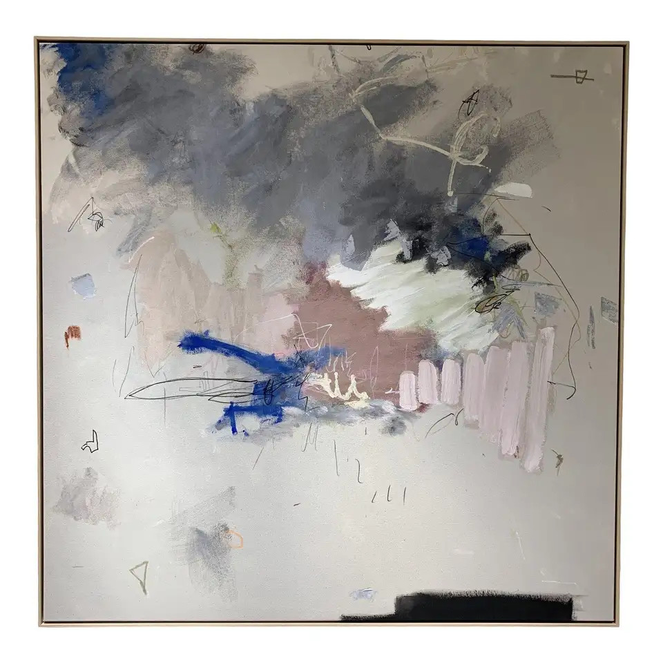 Abstract Painting in Floating Frame by Hayden Alexander | 1stDibs