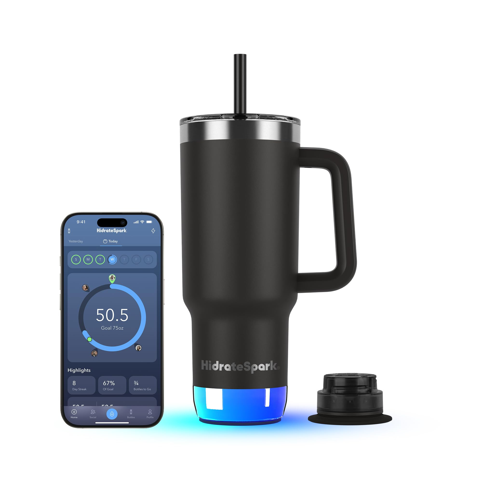 Hidrate Spark PRO 2 Smart Tumbler – 30 oz Insulated Stainless Steel, Tracks Water Intake, Glows... | Amazon (US)