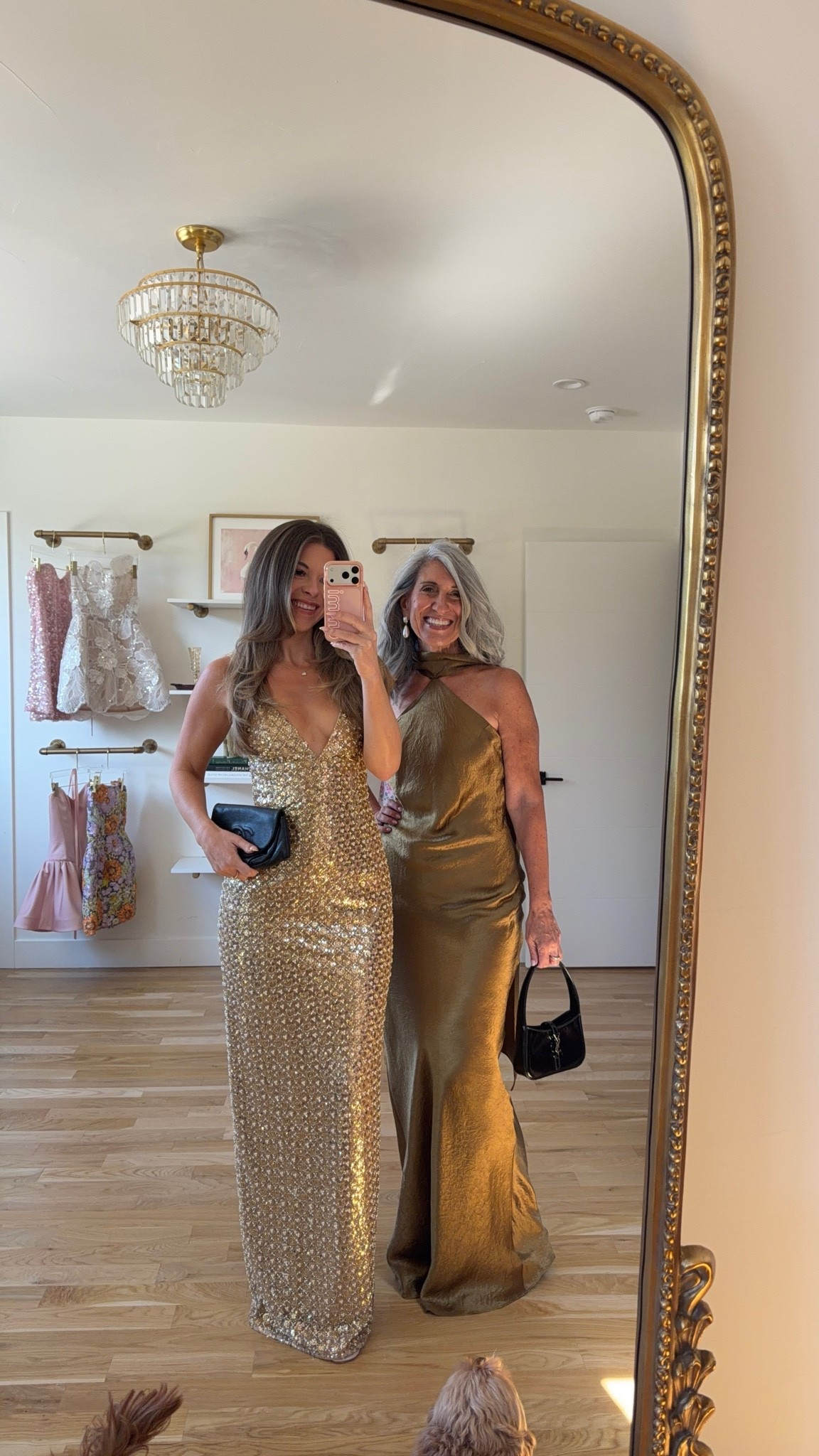gold sequin maxi with a plunging V-neckline, gold satin halter gown with a fitted, flared silhouette mom and me formal wedding guest and mother of the bride dresses 💍

revolve code: tulip
vivrelle code: emerson20

I’m 5’4” and wear a size small/2 

mom is 5’4” and wears a medium/6

fall wedding guest dresses, wedding guest dresses, cocktail dresses, semi-formal dresses, black tie wedding guest dresses, destination wedding guest dresses, garden party dresses, wedding guest outfit ideas, mom & me outfits, mom & me dresses, matching outfits, mother daughter outfits, family photo outfits, wedding guest dresses, mother of the bride, mother of the groom, wedding guest outfit ideas

#LTKootd #LTKWedding #LTKgrwm