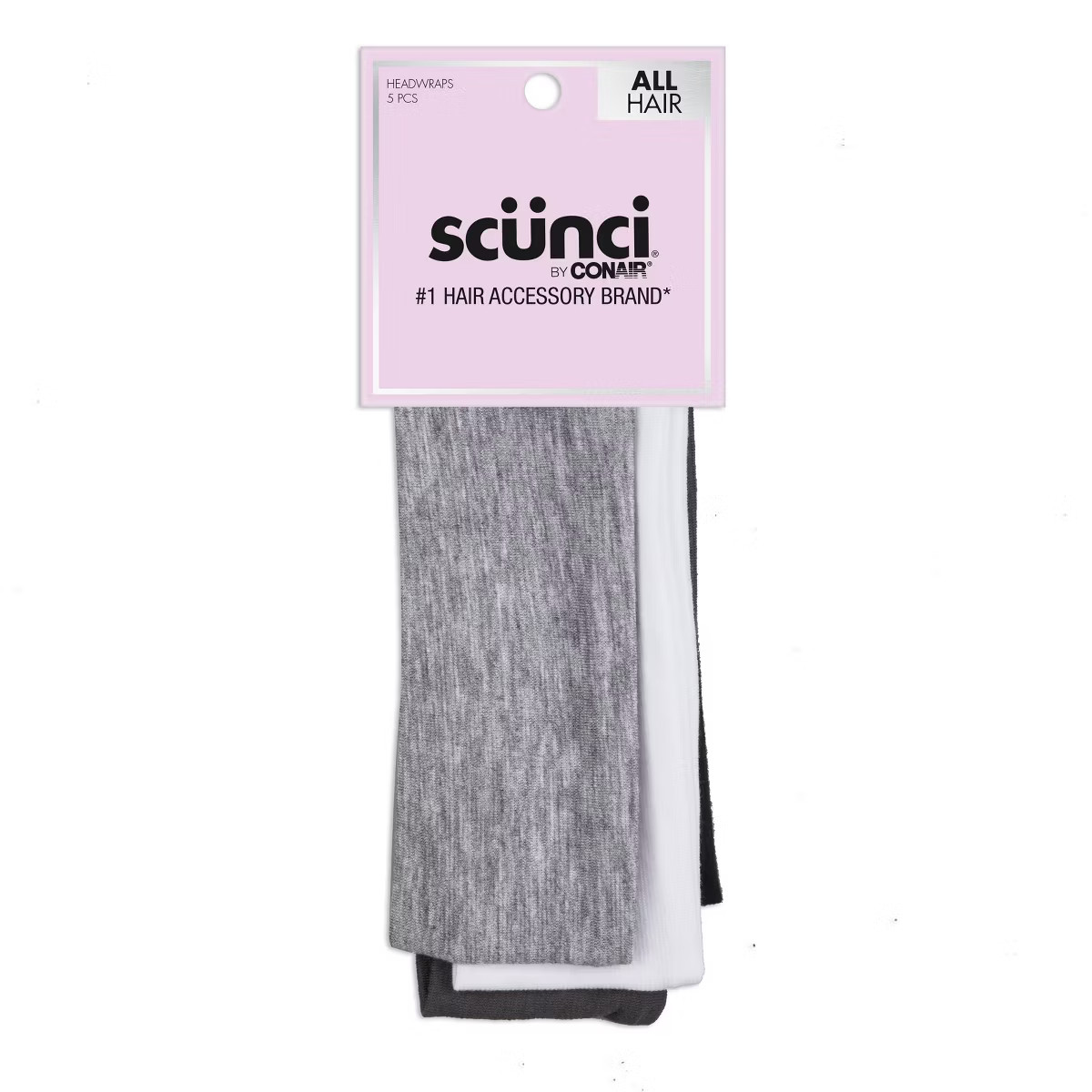 scünci No Damage Stretch Fabric Headbands - Neutral - All Hair - 5pk | Target
