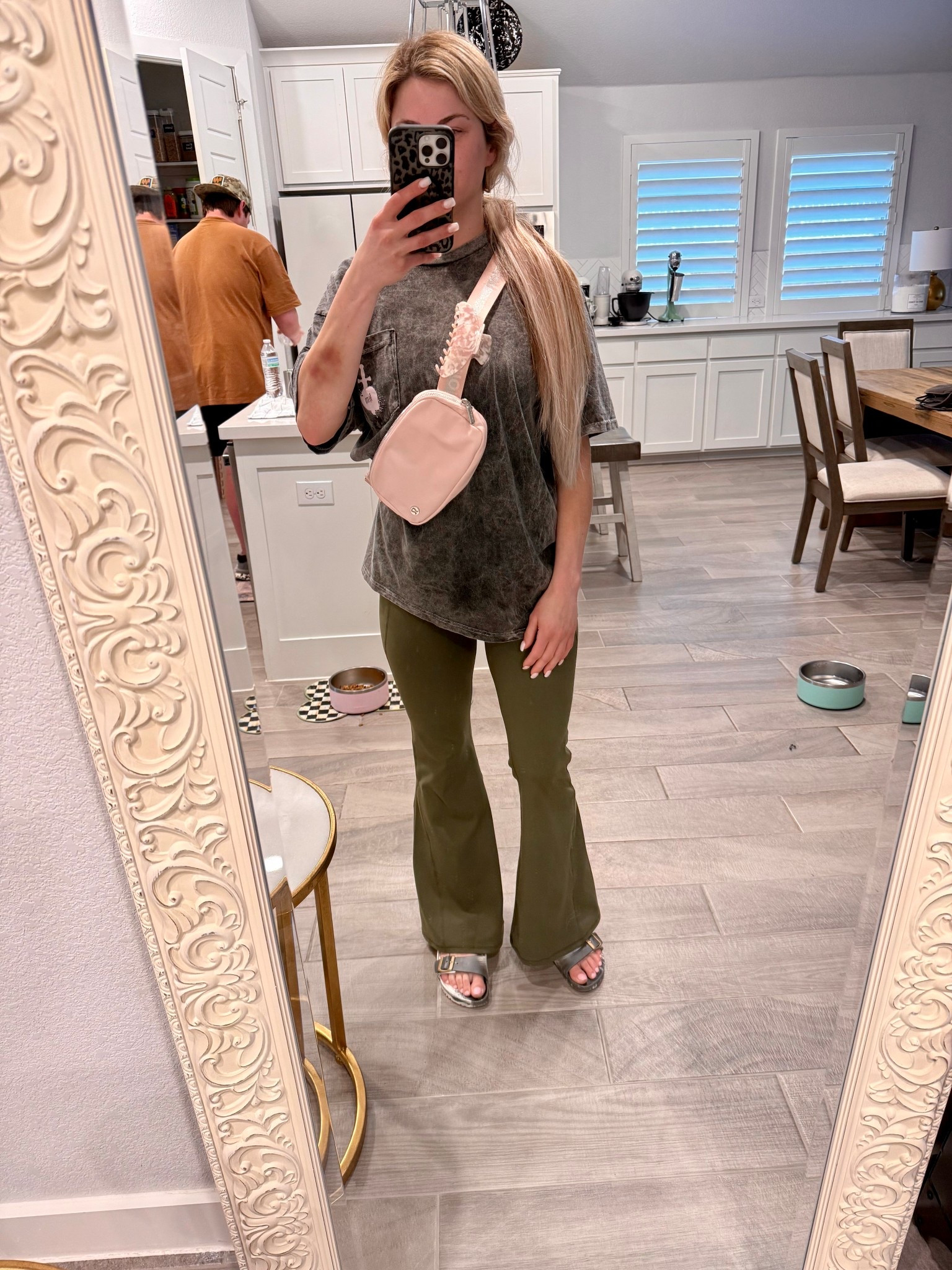 Casual errand running with Kacey Misgraves tshirt. Yoga pants. Belt bad. Summer sandals  

#LTKActive #LTKTravel #LTKFamily