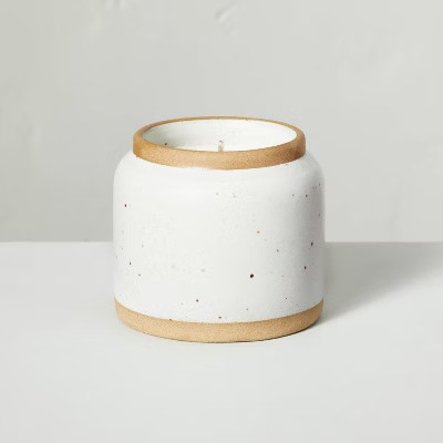 Birch & Amber Speckled Ceramic Seasonal Candle - Hearth & Hand™ with Magnolia | Target
