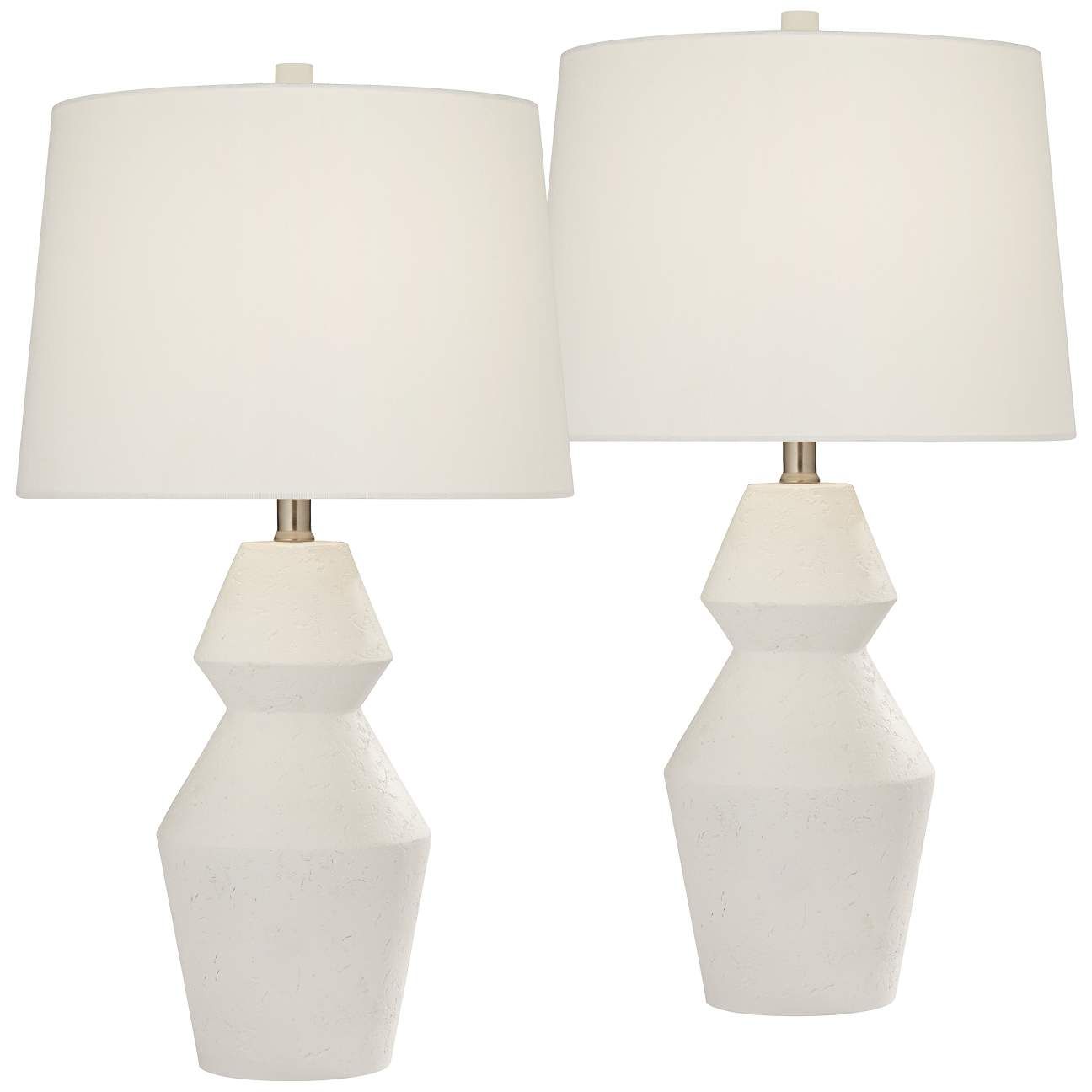 360 Lighting Velas Modern Gourd White Table Lamps Set of 2 | Lamps Plus