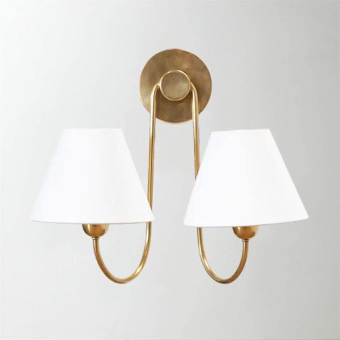 Double Swoop Sconce, Wainwright Double Swoop Sconce, 17.5" w x 9.5" d x 14" h (Brass) | Amazon (US)
