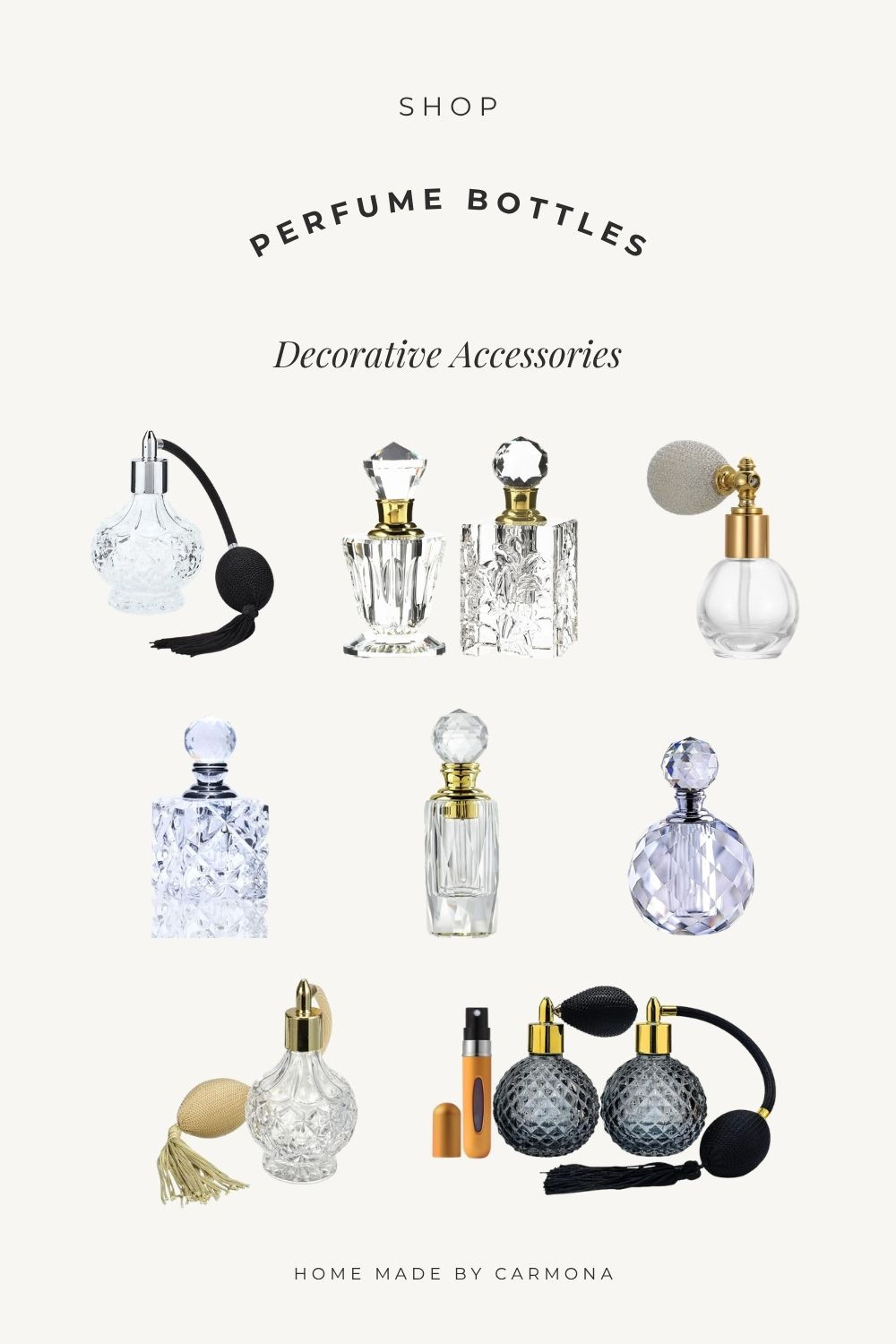 Shop stylish perfume bottles to keep your vanity looking beautiful | Vintage style perfume bottles. 

 #LTKHome