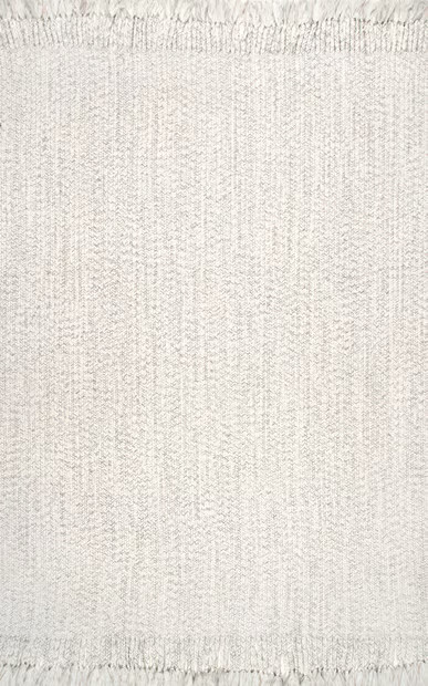 Ivory Ashen Braided Tassel Indoor/Outdoor 10' x 14' Area Rug | Rugs USA