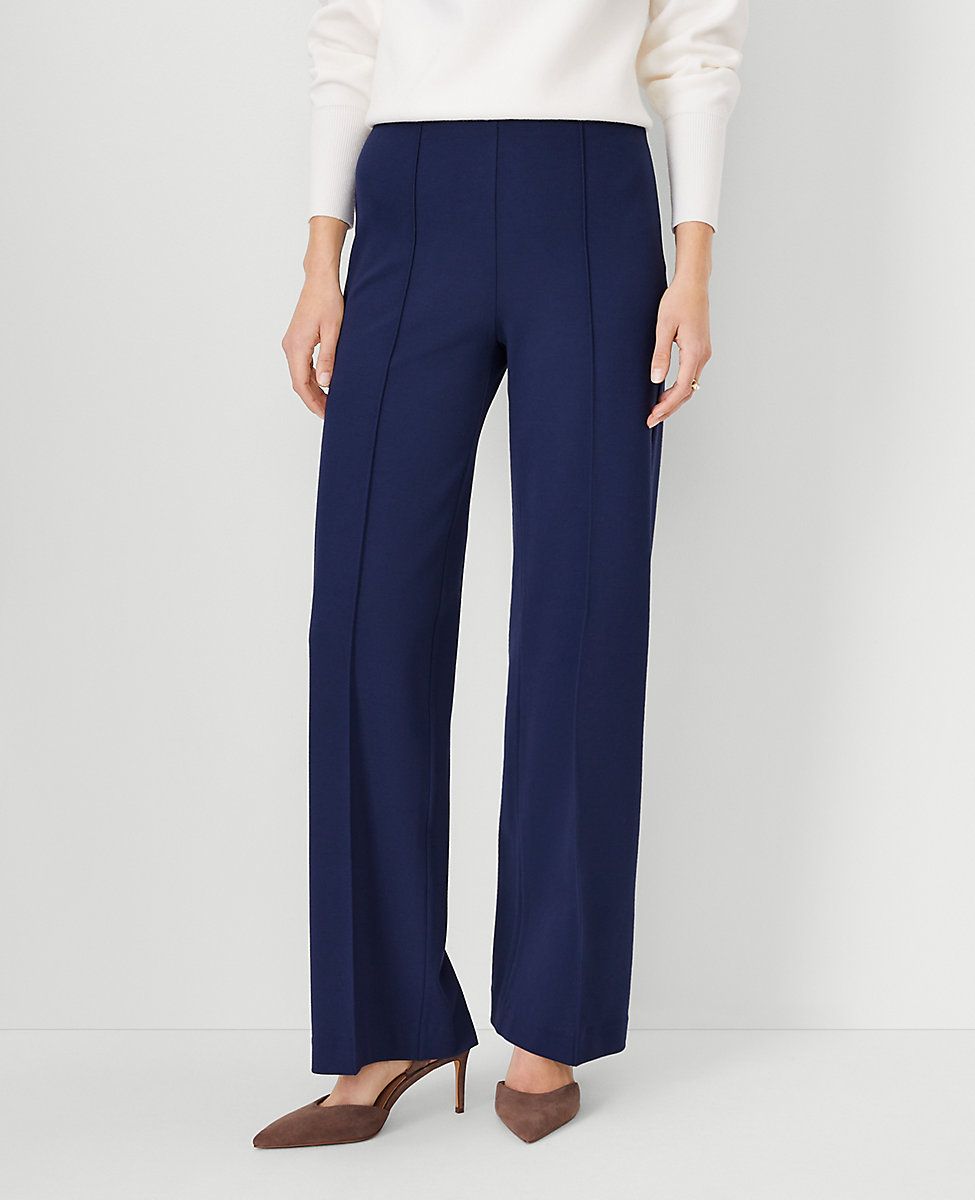 The Side Zip Straight Pant in Twill | Ann Taylor (US)