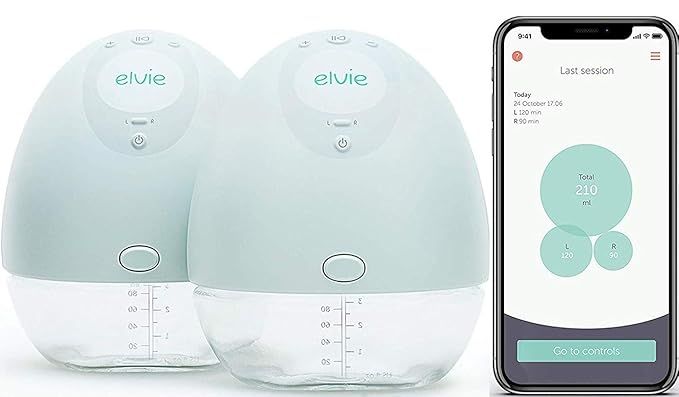 Elvie Pump Double Silent Wearable Breast Pump with App - Electric Hands-Free Portable Breast That... | Amazon (US)