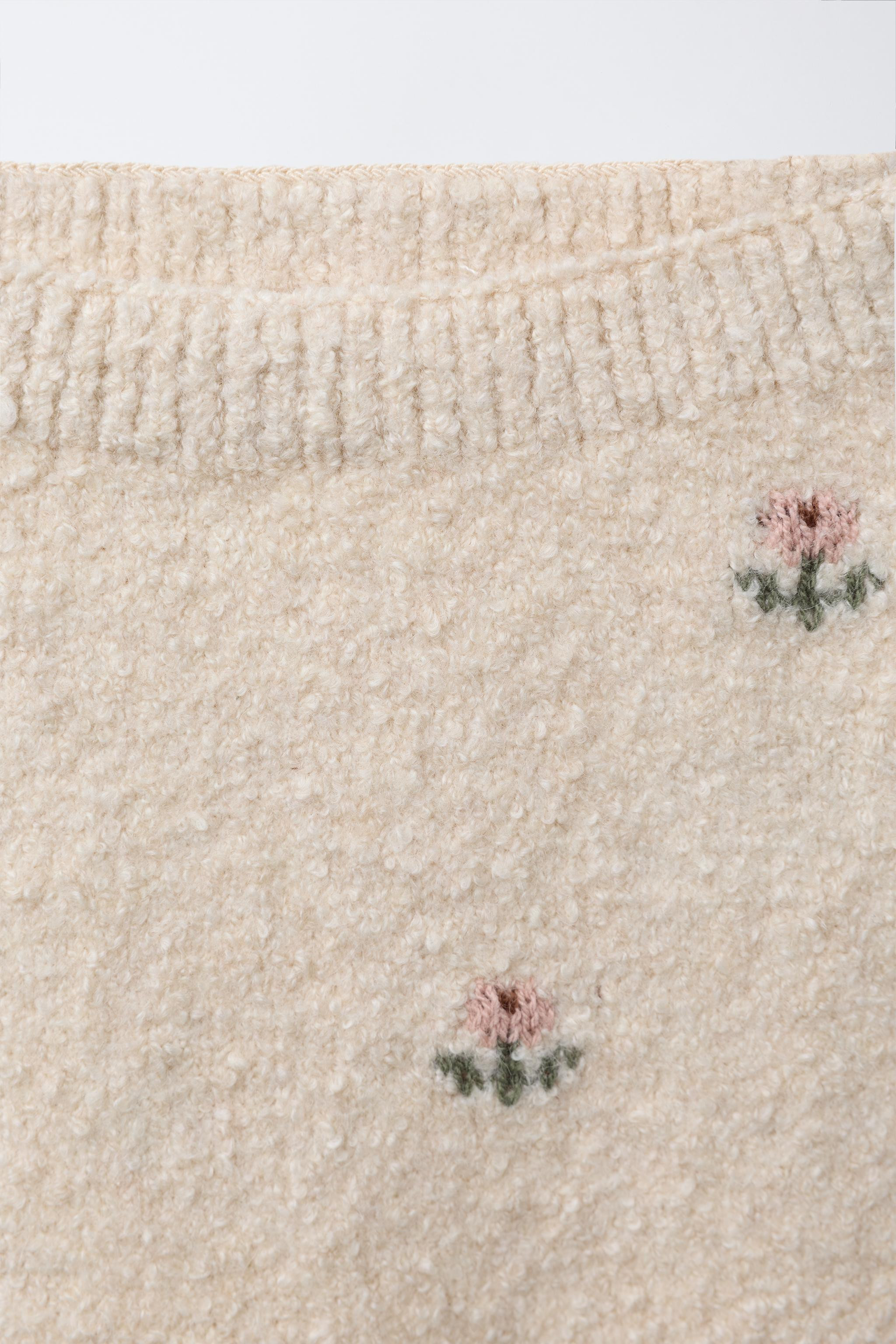 EMBROIDERED FLORAL PANTS | Zara US