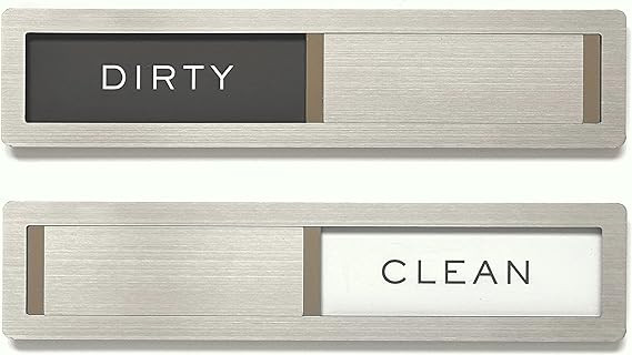 Dishwasher Magnet Clean Dirty Sign, Kubik Letters Premium Stainless Steel Grade 304, Kitchen Orga... | Amazon (US)