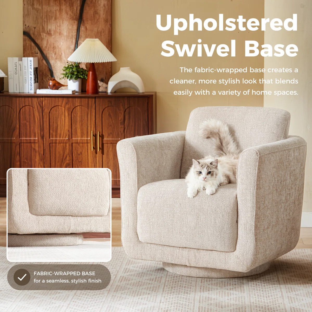 Joie Upholstered Swivel Chair | Wayfair North America