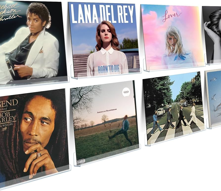 Vinyl Record Shelf Wall Mount, 12 inch Clear Acrylic Album Record Holder Display, Kids Bookshelf,... | Amazon (US)