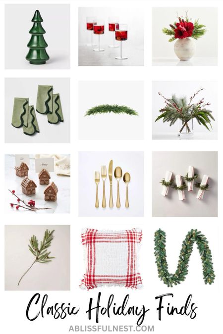 Obsessed with these classic holiday decor finds! 
Pre lit garland, gold silverware, Christmas floral, glass trees. 


#LTKhome #LTKSeasonal #LTKHoliday