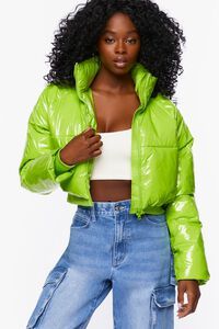 Faux Patent Leather Puffer Jacket | Forever 21 (US)