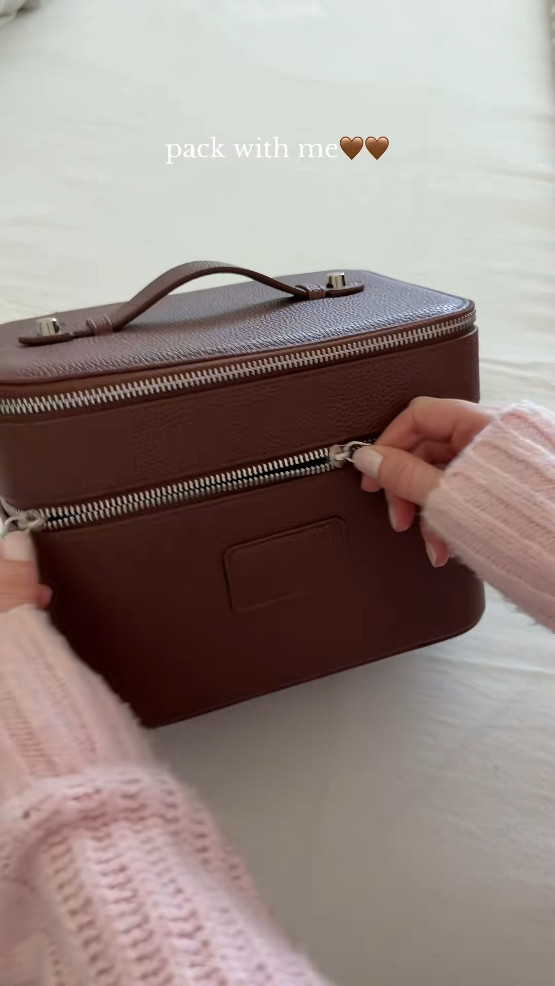 Aesthetic brown vanity travel makeup case 🤎🤎

#LTKTravel