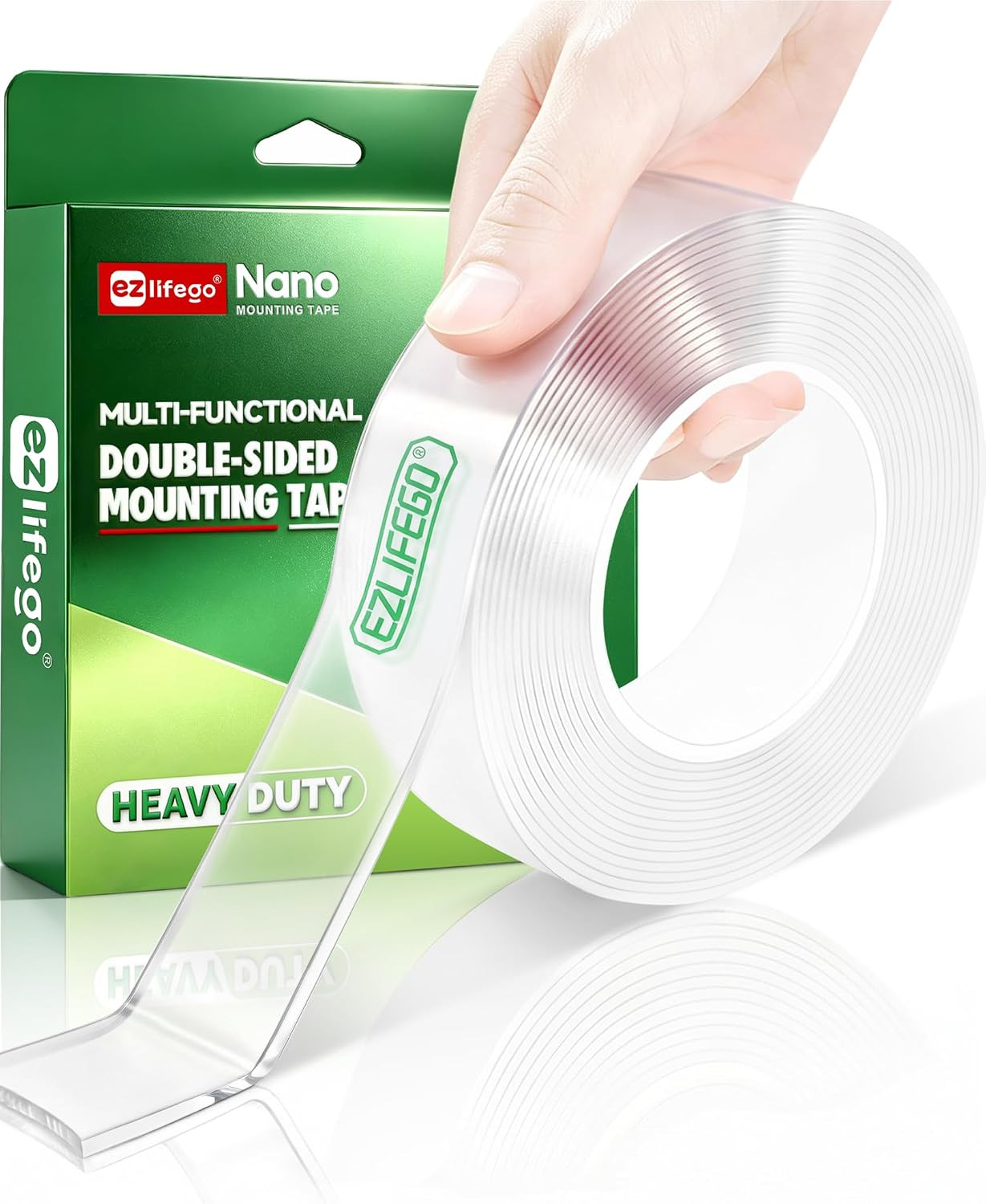 EZlifego Heavy Duty Invisible Bond Nano Double Sided Mounting Tape, 16.5FT | Amazon (US)