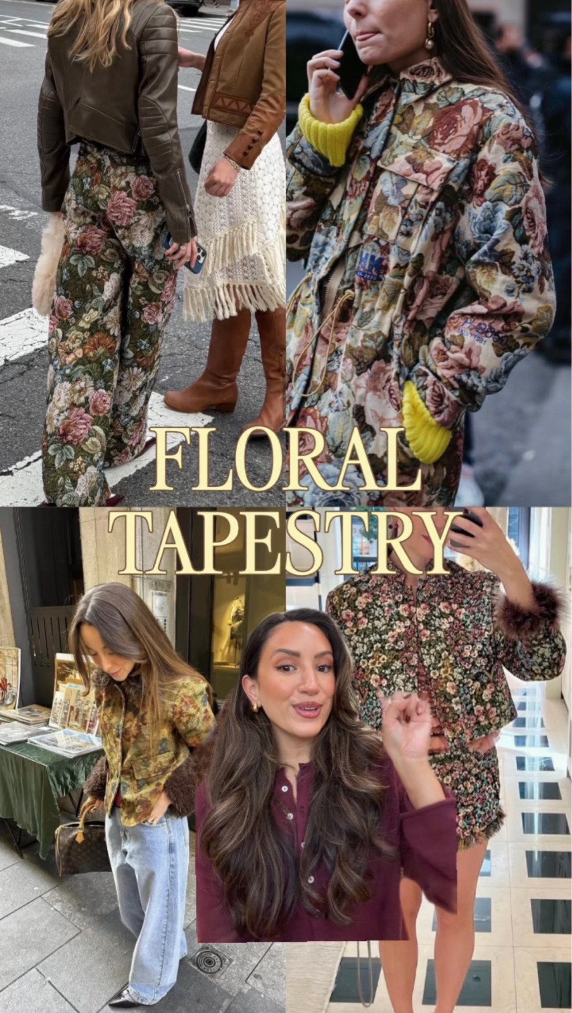 Fall fashion trend alert! Loving this floral tapestry print. It leans into the vintage, thrifting vibe that so many people are loving right now.

saved my favorite matching set that I got for a great price on Walmart. I also love the jeans!￼

#LTKootd #LTKPetite #LTKSeasonal