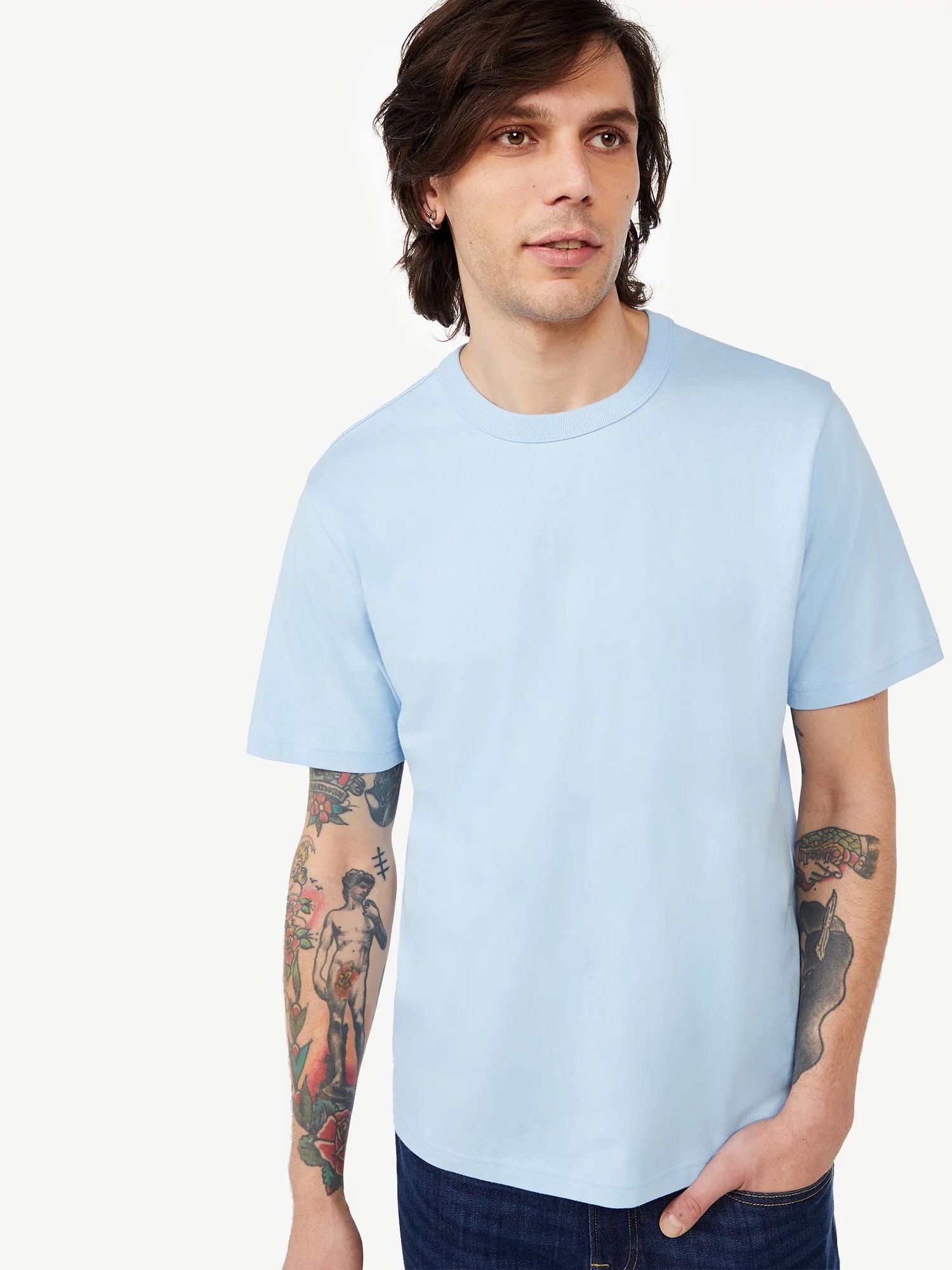Free Assembly Men's Everyday T-Shirt with Short Sleeves - Walmart.com | Walmart (US)