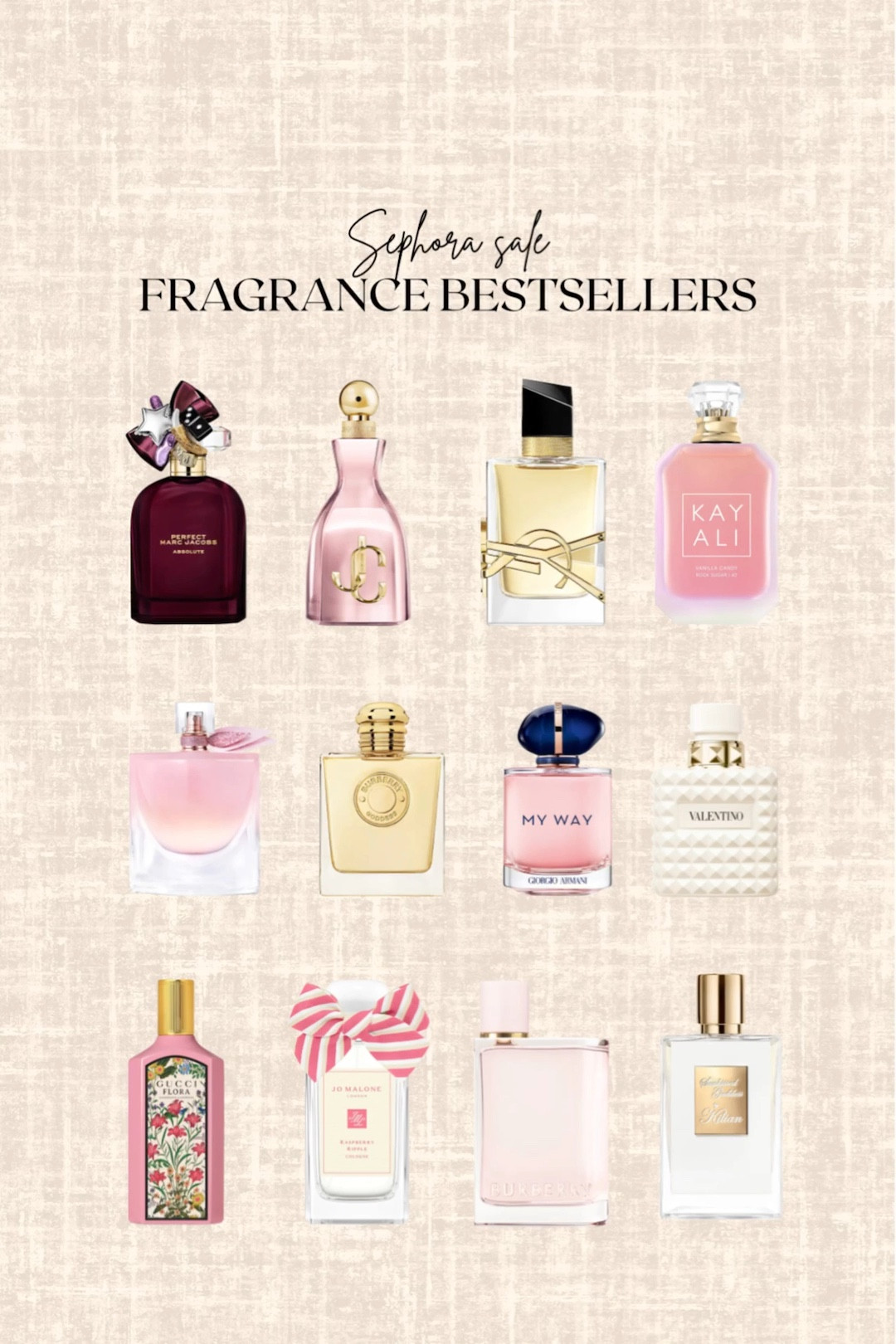 Sephora savings event - Fragrance Bestsellers! Use code EVERYTHING 

Perfumes, Sephora sale, Kayali, YSL, Marc Jacobs, Gucci, Jimmy choo, Lancôme, Burberry, Armani Beauty

#LTKHoliday #LTKBeauty #LTKSaleAlert