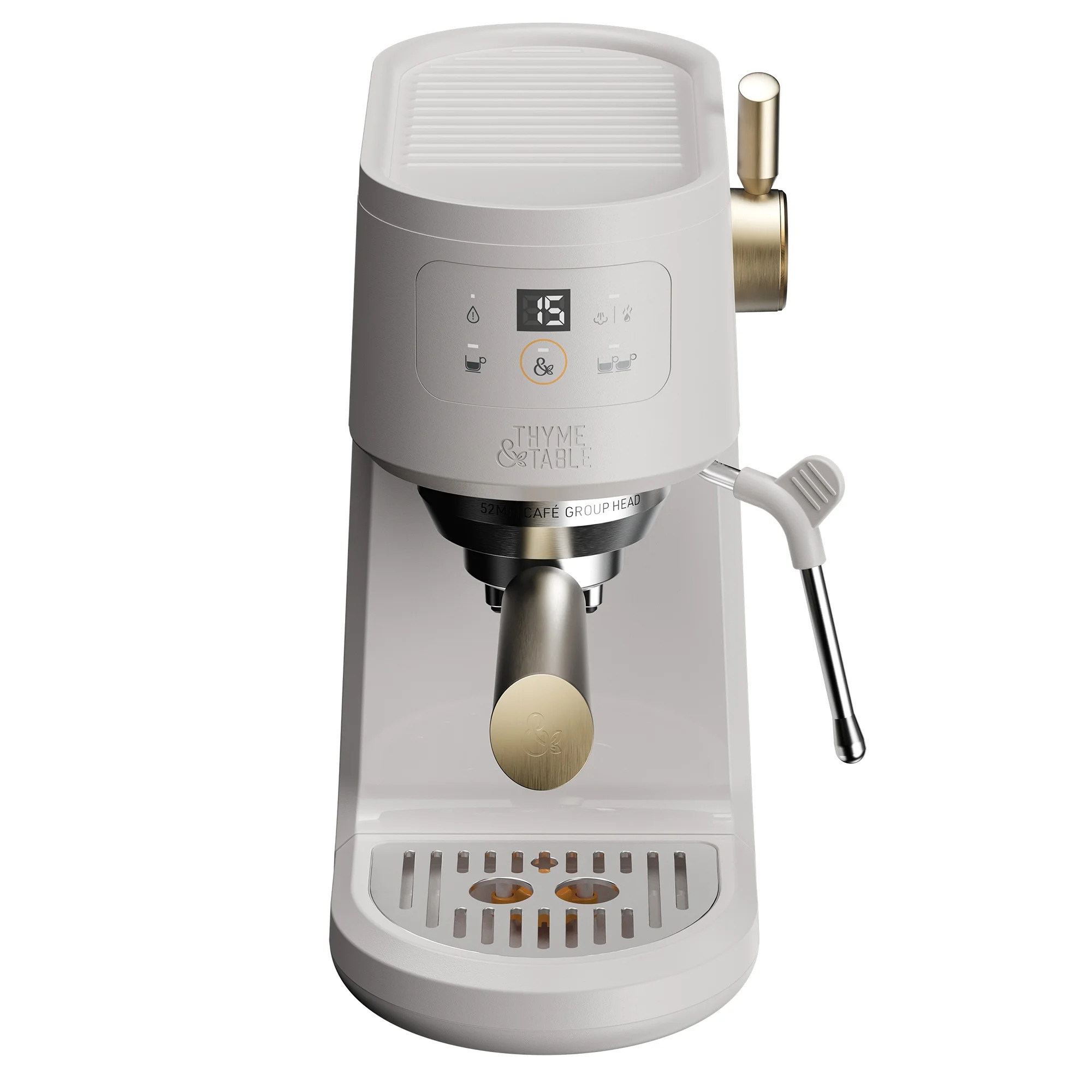 Thyme & Table Barista Mini Espresso Machine, Sand White | Walmart (US)
