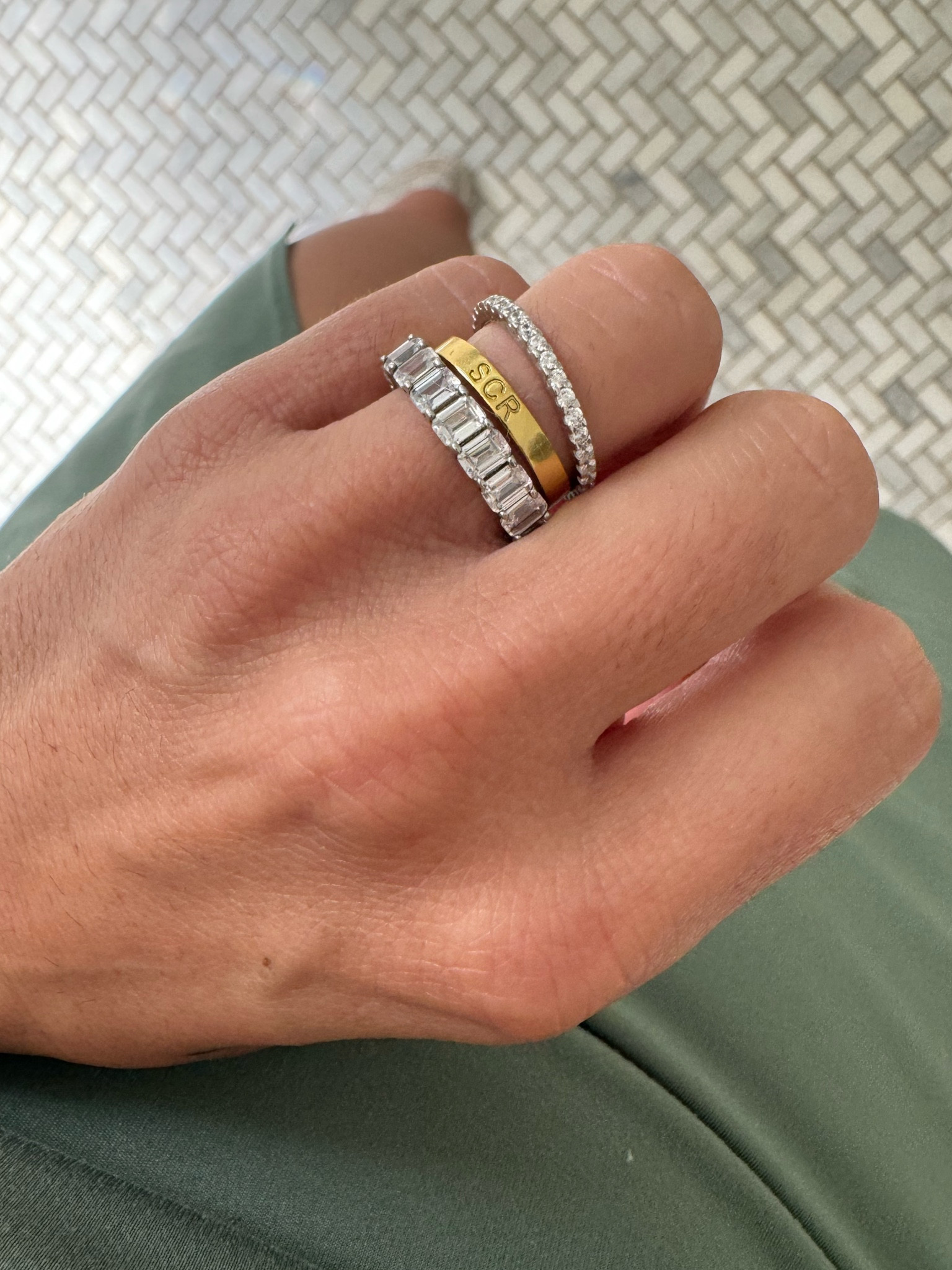 Bought myself the cutest little personalized gold band to add to my stack. I chose my girls 3 initials, which also happen to be my husbands full initials too 🥰 it’s also SUCH a steal! Now that I know it’s legit I’m planning to order several more!

#LTKGiftGuide #LTKsalealert #LTKfindsunder50