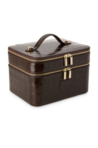 ETOILE COLLECTIVE x REVOLVE Duo Vanity Case in Espresso Croc from Revolve.com | Revolve Clothing (Global)