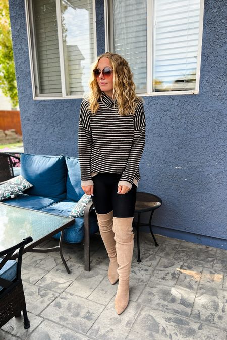 Fall and Winter outfit ideas with an oversized, striped sweater, leggings, and over the knee high boots. I am wearing a small in this sweater as it fits very oversized. I recommend getting your true size with everything.


Fall outfits | Fall fashion | size 4-6 | amazon fall finds | amazon handbags | amazon deals | amazon on sale | fall outfit Inspo | casual fall outfits | fall outfit ideas | fall favorites | fall boots | fall outfits 2023 | fall shoes | fall fashion 2023 amazon | casual fall outfits | outfit inspo | outfit ideas | pumpkin patch outfit | thanksgiving day outfits | winter outfits amazon 

#LTKfindsunder50 #LTKstyletip #LTKshoecrush