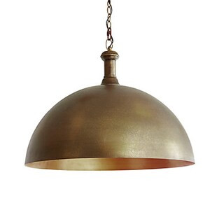 Bodhi Dome Pendant Handmade Aluminum & Iron with Textured Exterior and Matte Interior | Ballard Designs, Inc.