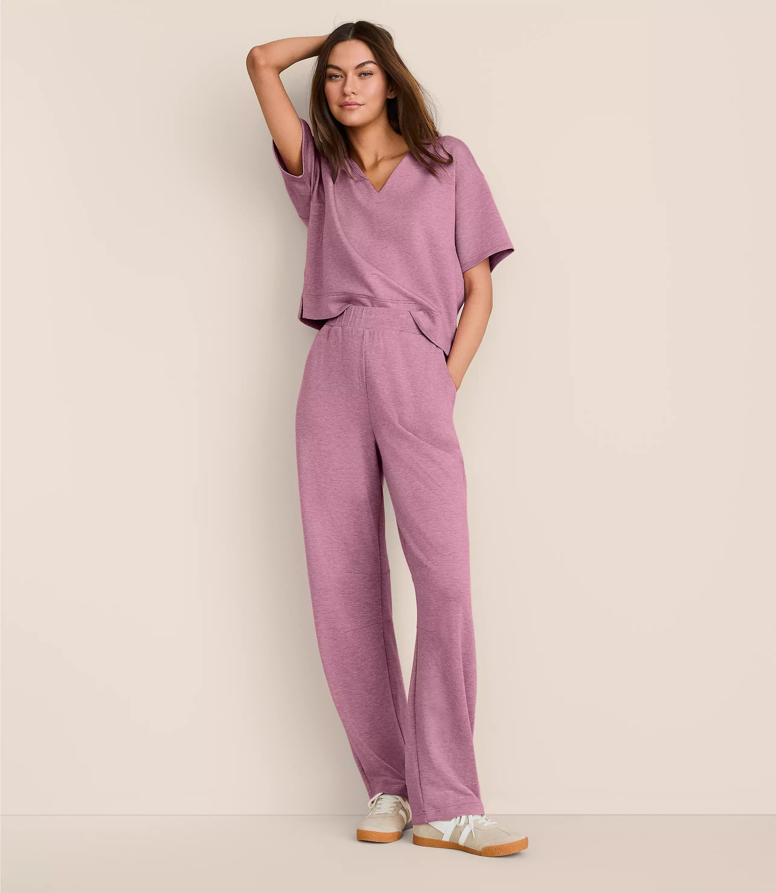 Petite Lou & Grey Scubasoft Relaxed Taper Pants | LOFT
