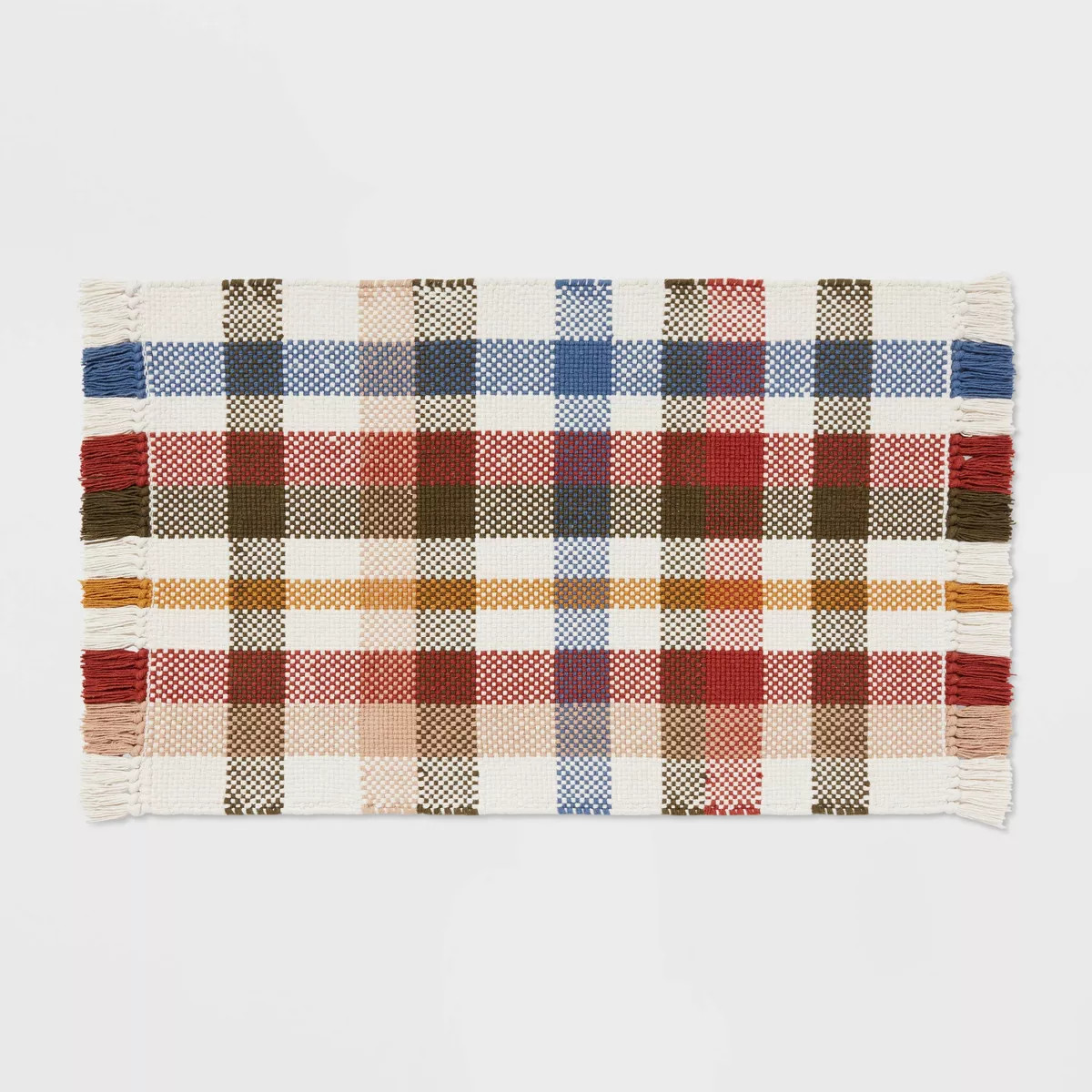 20"x34" Woven Rug Multi-Plaid - Threshold™ | Target
