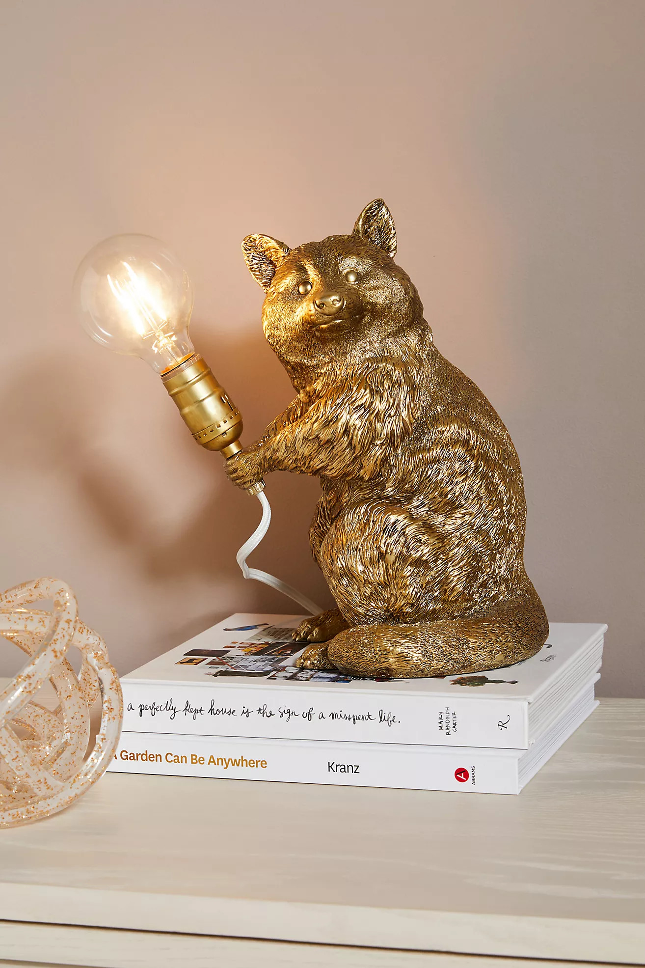 The Icon Table Lamp: Raccoon Edition | Anthropologie (US)