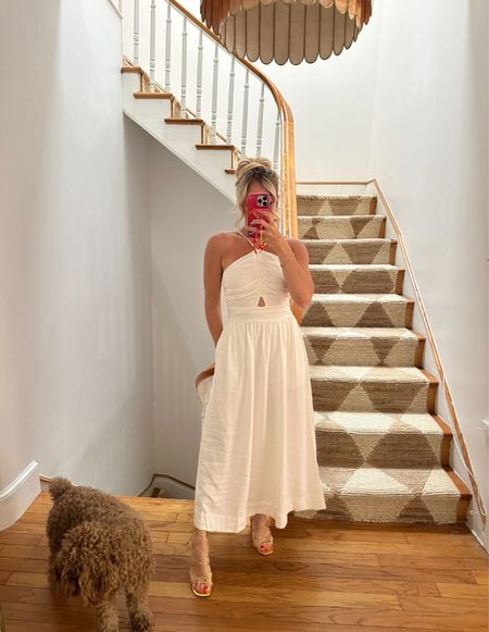 Serving Grecian goddess for under $40 slay 🗡️ love this linen blend dress perfect for summer, brides to be, Fourth of July it’s just a perfect summer dress from Walmart. Wearing size xs runs slightly large

#LTKSeasonal #LTKFindsUnder50 #LTKWedding
