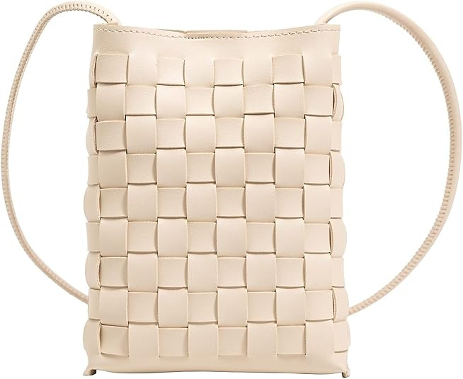 Woven Small Crossbody Bags Cell Phone Purse for Women Teen Girls Small Shoulder Phone Bag | Amazon (US)