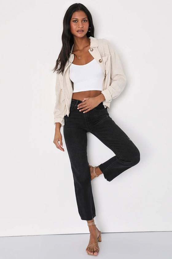 Everyday Enjoyment Beige Lightweight Linen Jacket | Lulus (US)