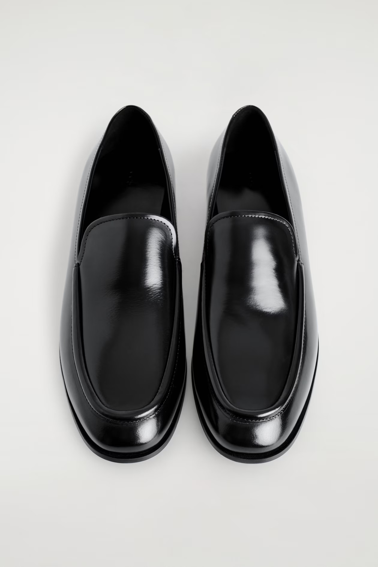 POLISHED-LEATHER LOAFERS - BLACK | COS GB | COS UK