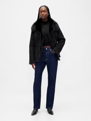 Vegan Suede & Faux Fur Jacket | Gap (US)