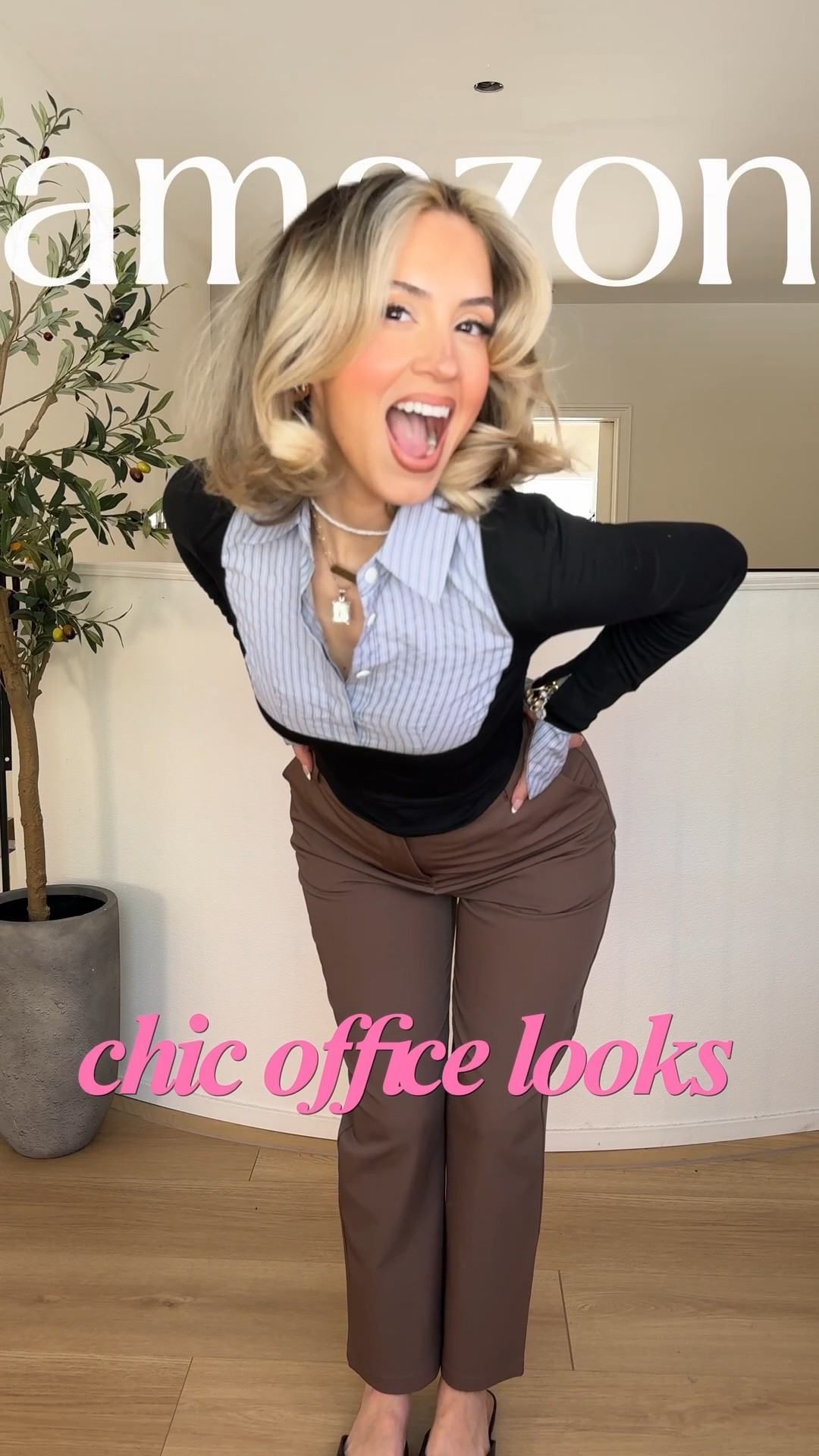 Chic office looks from Amazon 🖤👏🏼😮‍💨

Small in everything!!! 
Ankle Trousers have great stretch

#LTKootd #LTKFindsUnder50 #LTKWorkwear