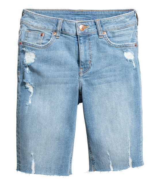 H&M - Long Denim Shorts - Denim blue - Women | H&M (US)