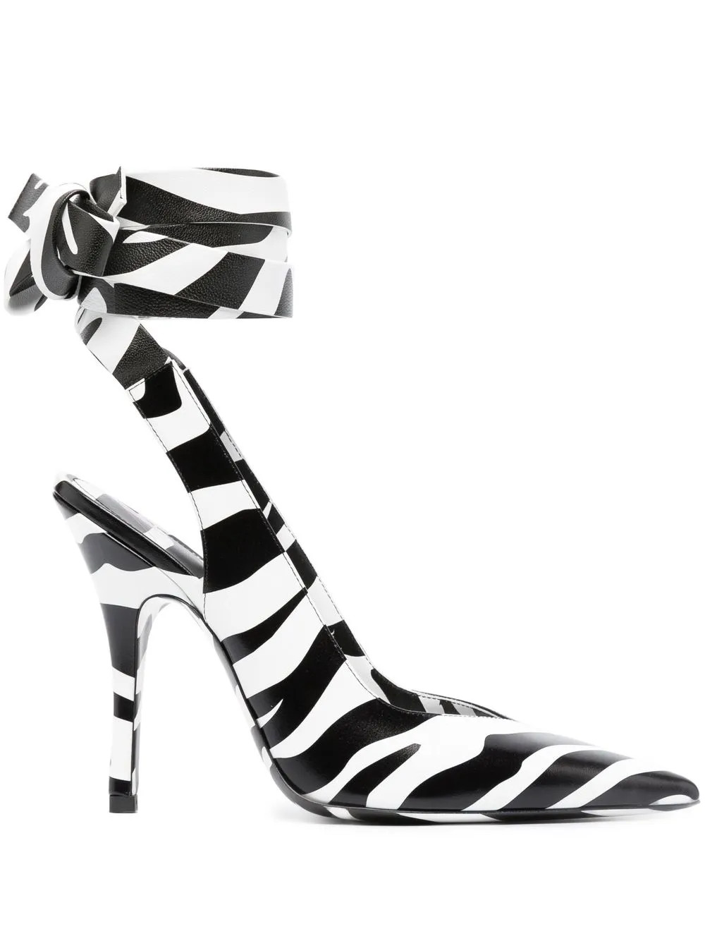 The Attico Venus 105mm zebra-print Pumps - Farfetch | Farfetch Global