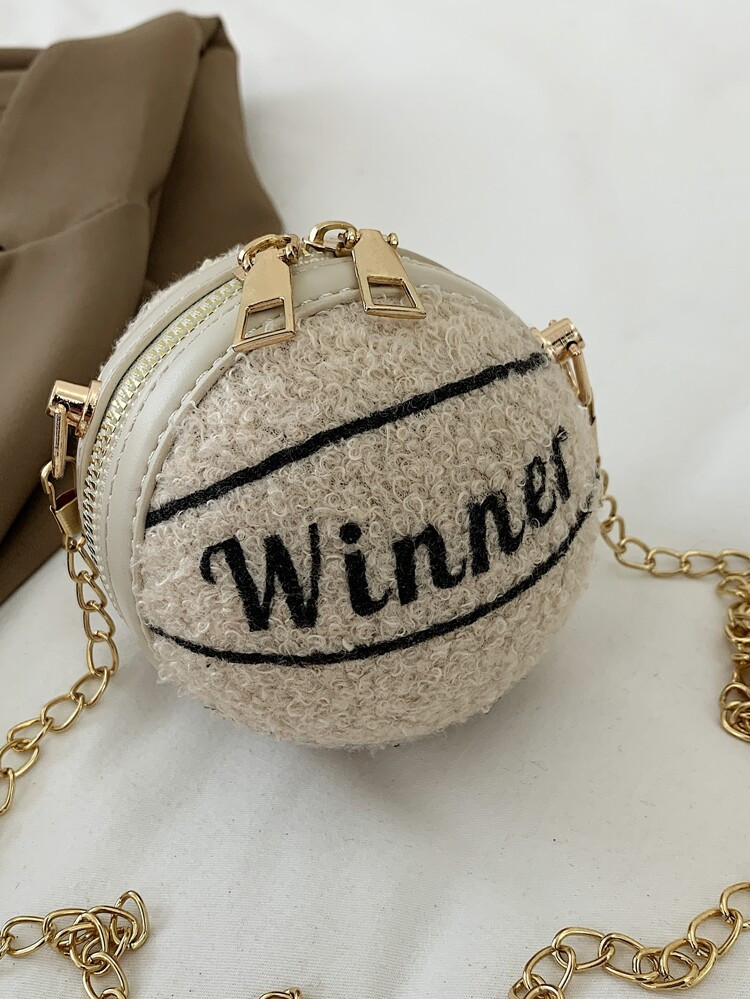 Mini Letter Graphic Circle Bag | SHEIN